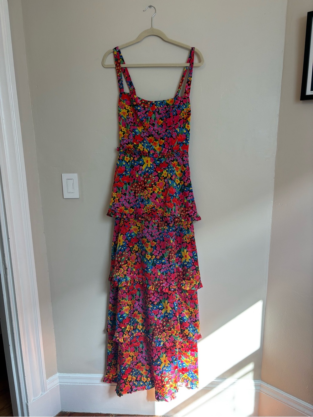 Show Me Your Mumu Floral Tiered Maxi Dress L NWT Wedding Guest